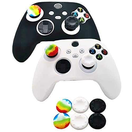 2 x Silikon-Schutzhüllen für Xbox Series X/S Controller, Gummi-Schutz für Xbox Series X/S (6 x Daumen-Joystick-Griffe) (Serie X/S-9) von Cabuas