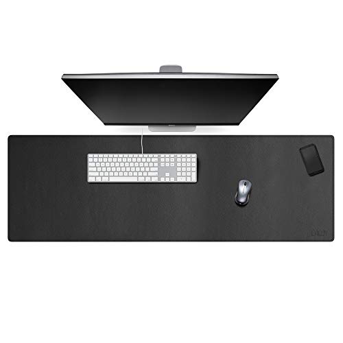 Cacoy 120x40 cm Schreibtischunterlage Leder, Office Schreibunterlage Unterlage Schreibtisch, Großes Gaming-Mauspad Tastatur Unterlage Schreibtisch Zubehör für Büro und Home, Schwarz von Cacoy