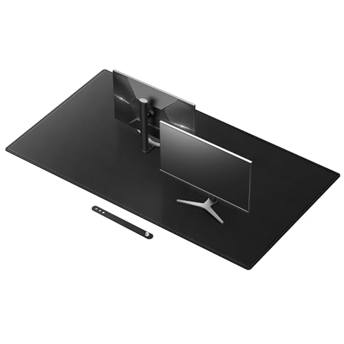 Cacoy 1600 x 800 mm Übergröße PU Leder Schreibtischunterlage, XXL Groß Gaming-Mauspad, Erweitertes PU-Leder Schreibtisch Unterlage und Tischunterlage für Büro und Zuhause Deko Zubehör, Schwarz von Cacoy