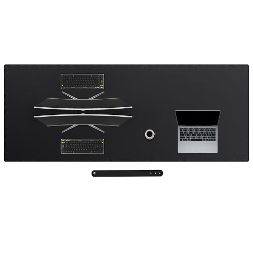 Cacoy 200x80 cm Extragröße Schreibtischunterlage aus PU Leder, 4XL Groß Mauspad, Wasserdicht Büro und Zuhause Schreibtischmatte, Tastatur und Maus Schreibtisch Unterlage und Tischunterlage, Schwarz Cacoy 200x80 cm Extragröße Schreibtischunterlage aus PU Leder, 4XL Groß Mauspad, Wasserdicht Büro und Zuhause Schreibtischmatte, Tastatur und Maus Schreibtisch Unterlage und Tischunterlage, Schwarz von Cacoy