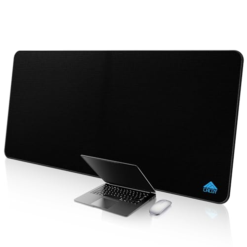 Cacoy 1500x700 mm Gaming Mauspad XXXL, Übergröße Groß Mousepad mit Wasserdichter Oberfläche und Rutschfester Gummiunterseite, Verlängertes Schreibtischauflage für Büro und Zuhause (Schwarz) von Cacoy