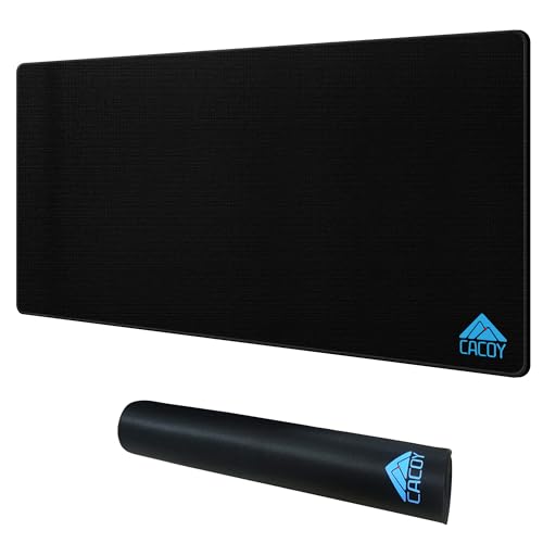 Cacoy XXL Übergröße Mauspad 1100x500 mm, Groß Gaming-Mauspads für PC, Verlängert Tischunterlage, Verbessert Präzision Rutschfester Gummiunterseite Schreibtischunterlage für Maus und Tastatur, Schwarz von Cacoy