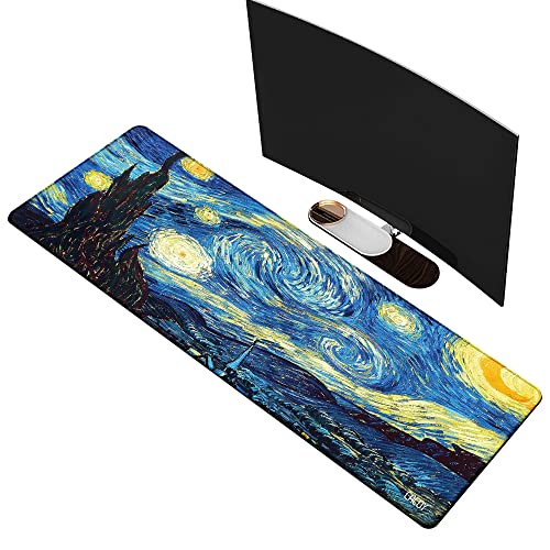 Cacoy Großes Gaming-Mauspad XXL, 120x40 cm Computer-Tastatur-Pad Schreibtischunterlage für Büro und Zuhause, Erweitertes Mauspad mit genähten Kanten Cacoy Großes Gaming-Mauspad XXL, 120x40 cm Computer-Tastatur-Pad Schreibtischunterlage für Büro und Zuhause, Erweitertes Mauspad mit genähten Kanten von Cacoy