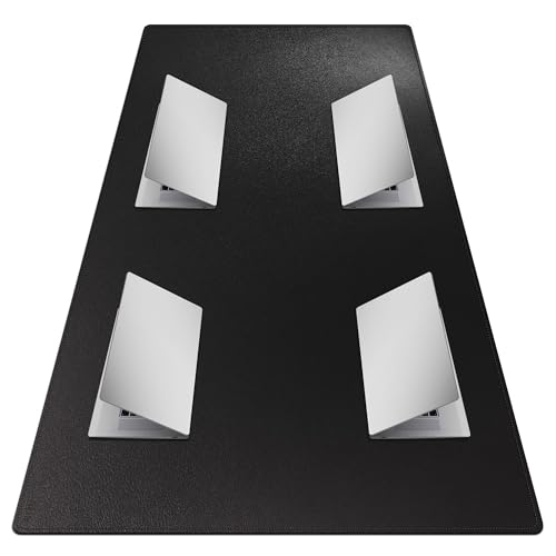 Cacoy PU Leder Konferenz Tischmatte, Office Mauspad, 190x90cm Esstisch Matte, Schreibtischunterlage aus Leder für Büro Konferenzraum und Home - Schwarz Cacoy PU Leder Konferenz Tischmatte, Office Mauspad, 190x90cm Esstisch Matte, Schreibtischunterlage aus Leder für Büro Konferenzraum und Home - Schwarz von Cacoy