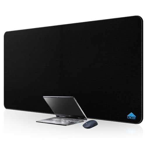 Cacoy 1600x800 mm XXXL Übergröße Gaming Mauspad, Verlängertes Großes Mauspads Schreibtischauflage für Büro und Zuhause, rutschfest Tastatur und Maus Unterlage Schreibtisch, Schwarz von Cacoy