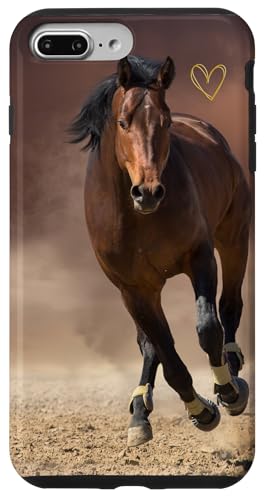 Hülle für iPhone 7 Plus/8 Plus Motiv braunes Pferd mit einem schönen goldenen Liebesherz Hülle für iPhone 7 Plus/8 Plus Motiv braunes Pferd mit einem schönen goldenen Liebesherz von Cadeau Cheval Personnalisé Avec Coeur D'Amour Doré
