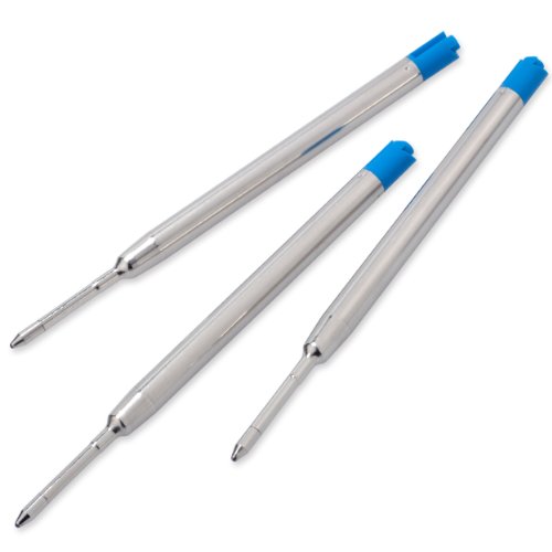 Cadenis Kugelschreibermine 3er-Set Farbe: blau Strichbreite: 1,0 mm - u.a. als Ersatzmine für unser CARBON-Schreibset 121-54 verwendbar (121-54-K-BMIN) von Cadenis