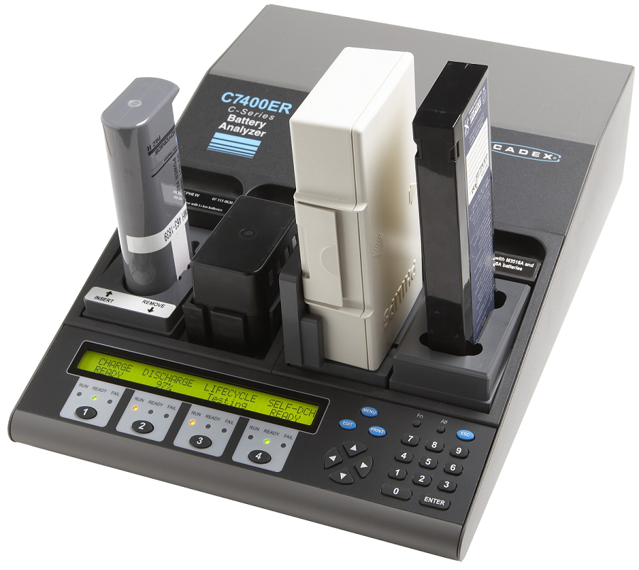 Batterie-Analysegerät Cadex C7400ER-C inkl. 4 Halter, Software, Scanner, Drucker AVBM4ER-B Batterie-Analysegerät Cadex C7400ER-C inkl. 4 Halter, Software, Scanner, Drucker AVBM4ER-B von Cadex