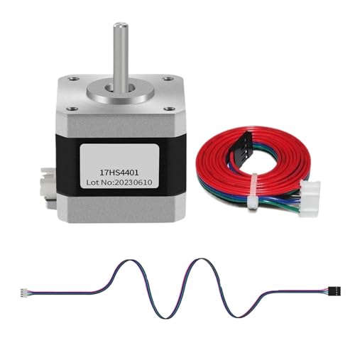 Cadfghjk 5 Stück 4-adriger Nema17-Schrittmotor, 42-Motorzertifizierung, Nema 17-Motor 42BYGH 1,5A 17HS4401 – Kompatibel Mit Ender 3 CR10 – 3D-Drucker CNC XYZ(17HS4401 D) von Cadfghjk