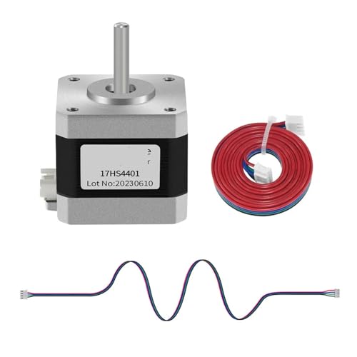 Cadfghjk 5 Stück 4-adriger Nema17-Schrittmotor, 42-Motorzertifizierung, Nema 17-Motor 42BYGH 1,5A 17HS4401 – Kompatibel Mit Ender 3 CR10 – 3D-Drucker CNC XYZ(17HS4401 XH2.54) von Cadfghjk