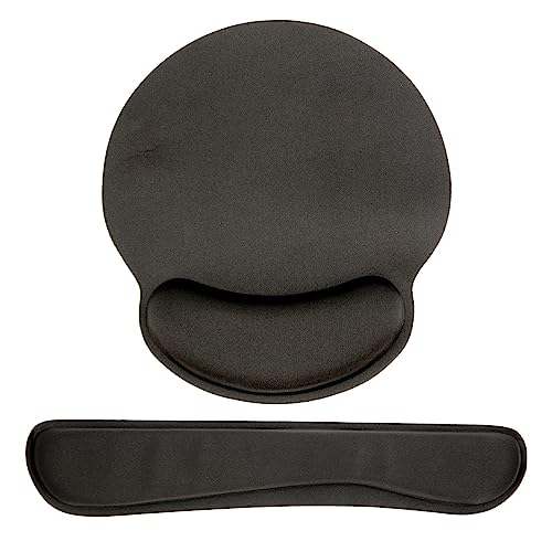 Cadorabo 2-teiliges Set ergonomisches Mauspad und Tastatur Gelenkauflage in Schwarz - Rutschfeste Unterlage mit Handgelenkstütze für Maus und Tastatur, für bequemes Arbeiten an Computer und Laptop Cadorabo 2-teiliges Set ergonomisches Mauspad und Tastatur Gelenkauflage in Schwarz - Rutschfeste Unterlage mit Handgelenkstütze für Maus und Tastatur, für bequemes Arbeiten an Computer und Laptop von Cadorabo