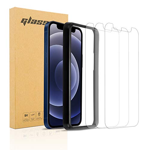 Cadorabo 3x Panzer Schutz Glas für Apple iPhone 12 PRO MAX - 3 Stück Schutzfolie in Ultra-Klar mit Anbringehilfe - Gehärtetes (Tempered) Glas Dipslayschutz Folie in 9H Härte Anti Kratzer von Cadorabo
