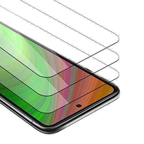 Cadorabo 3x Panzer Schutz Glas für Samsung Galaxy A52 (4G / 5G) / A52s - 3 Stück Schutzfolie in Ultra-Klar Hüllen freundlich - Gehärtetes (Tempered) Glas Dipslayschutz Folie in 9H Härte Anti Kratzer von Cadorabo