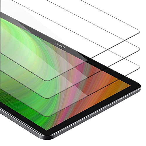 Cadorabo 3x Tablet Panzer Schutz Glas für Huawei MediaPad M5 / M5 PRO (10.8 Zoll) - 3 Stück Schutzfolie in Ultra-Klar Hüllen freundlich - Gehärtetes (Tempered) Glas Dipslayschutz Folie in 9H von Cadorabo