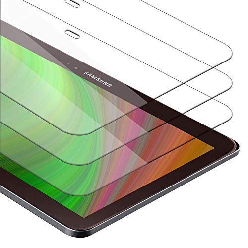 Cadorabo 3x Tablet Panzer Schutz Glas für Samsung Galaxy Tab 3 (10.1 Zoll) - 3 Stück Schutzfolie in Ultra-Klar Hüllen freundlich - Gehärtetes (Tempered) Glas Dipslayschutz Folie in 9H Anti Kratzer von Cadorabo