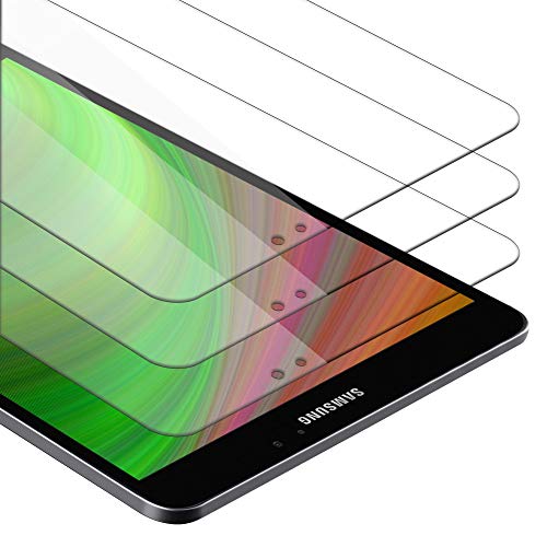 Cadorabo 3x Tablet Panzer Schutz Glas für Samsung Galaxy Tab S2 (8 Zoll) - 3 Stück Schutzfolie in Ultra-Klar Hüllen freundlich - Gehärtetes (Tempered) Glas Dipslayschutz Folie in 9H Härte Anti Kratzer von Cadorabo