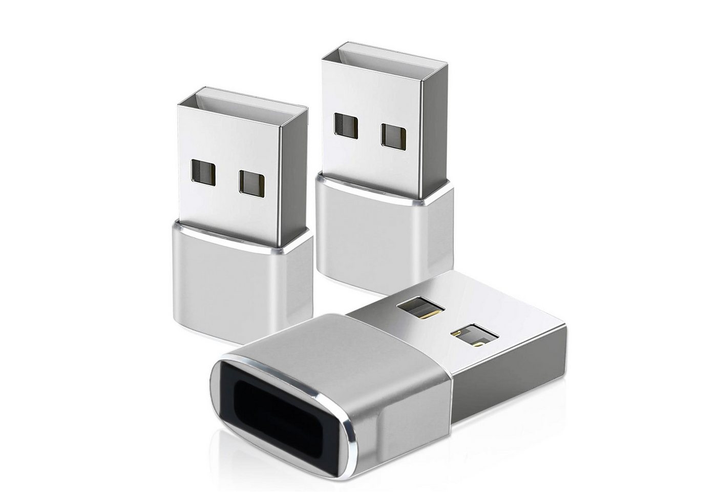 Cadorabo 3x USB C auf USB USB-Adapter, 3x USB Adapter - USB auf USB C Adapter Konverter von Cadorabo