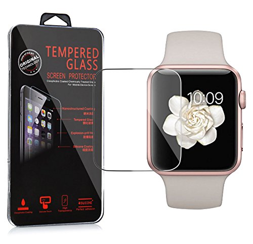 Cadorabo Apple Watch Series 1 & 2 42mm Panzerglasfolie Display-Schutz Schutz-Folie 3D Touch Kompatibel in 9H Härte gehärtetes (Tempered) Schutz-Glas in KRISTALL-KLAR von Cadorabo