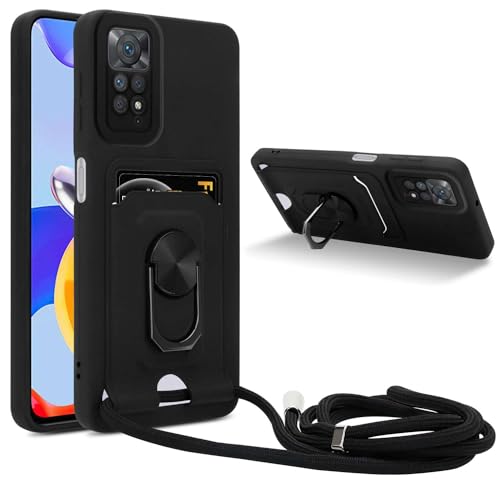 Cadorabo Handy Kette mit Standfunktion kompatibel mit Xiaomi RedMi Note 11 PRO 4G / 5G in SCHWARZ - Silikon Schutzhülle mit verstellbaren Kordel Band Cadorabo Handy Kette mit Standfunktion kompatibel mit Xiaomi RedMi Note 11 PRO 4G / 5G in SCHWARZ - Silikon Schutzhülle mit verstellbaren Kordel Band von Cadorabo