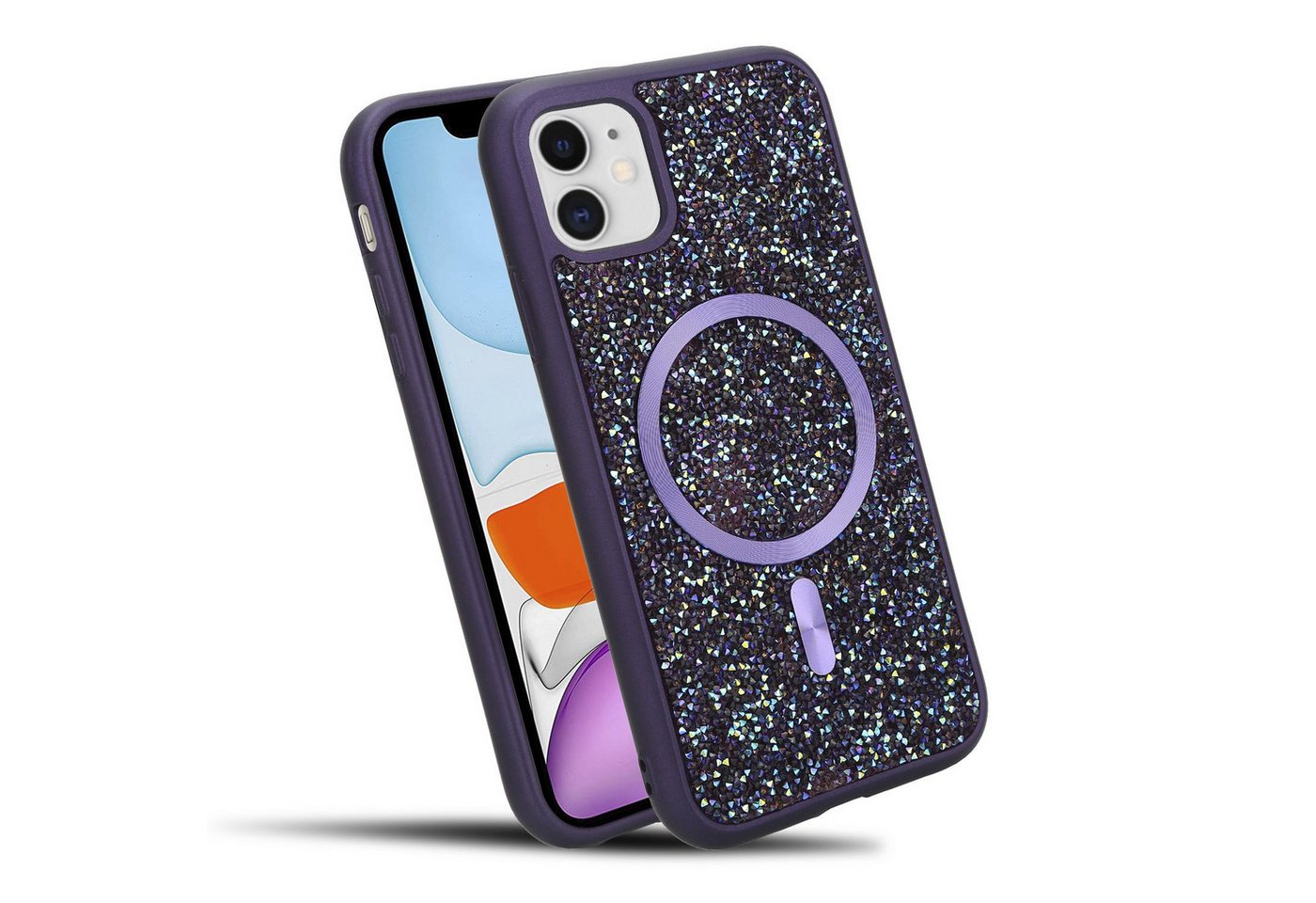 Cadorabo Handyhülle Apple iPhone 11, Hülle Schutzhülle Case Cover kompatibel mit Magsafe Diamant Glitzer Cadorabo Handyhülle Apple iPhone 11, Hülle Schutzhülle Case Cover kompatibel mit Magsafe Diamant Glitzer von Cadorabo