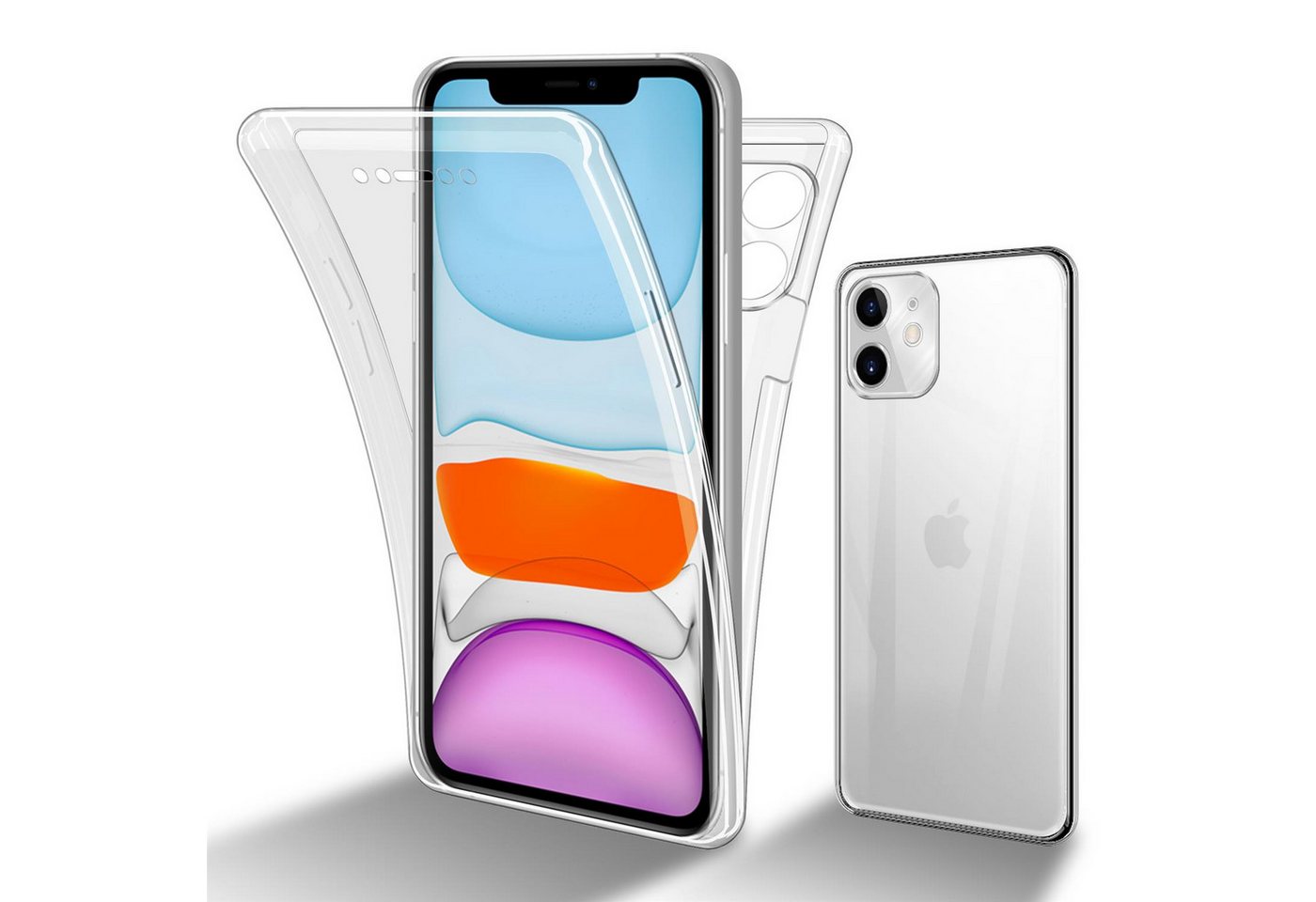 Cadorabo Handyhülle für Apple iPhone 11 Hülle Apple iPhone 11, Flexible Case Handy Schutzhülle - Hülle - Back Cover 360° Grad Cadorabo Handyhülle für Apple iPhone 11 Hülle Apple iPhone 11, Flexible Case Handy Schutzhülle - Hülle - Back Cover 360° Grad von Cadorabo