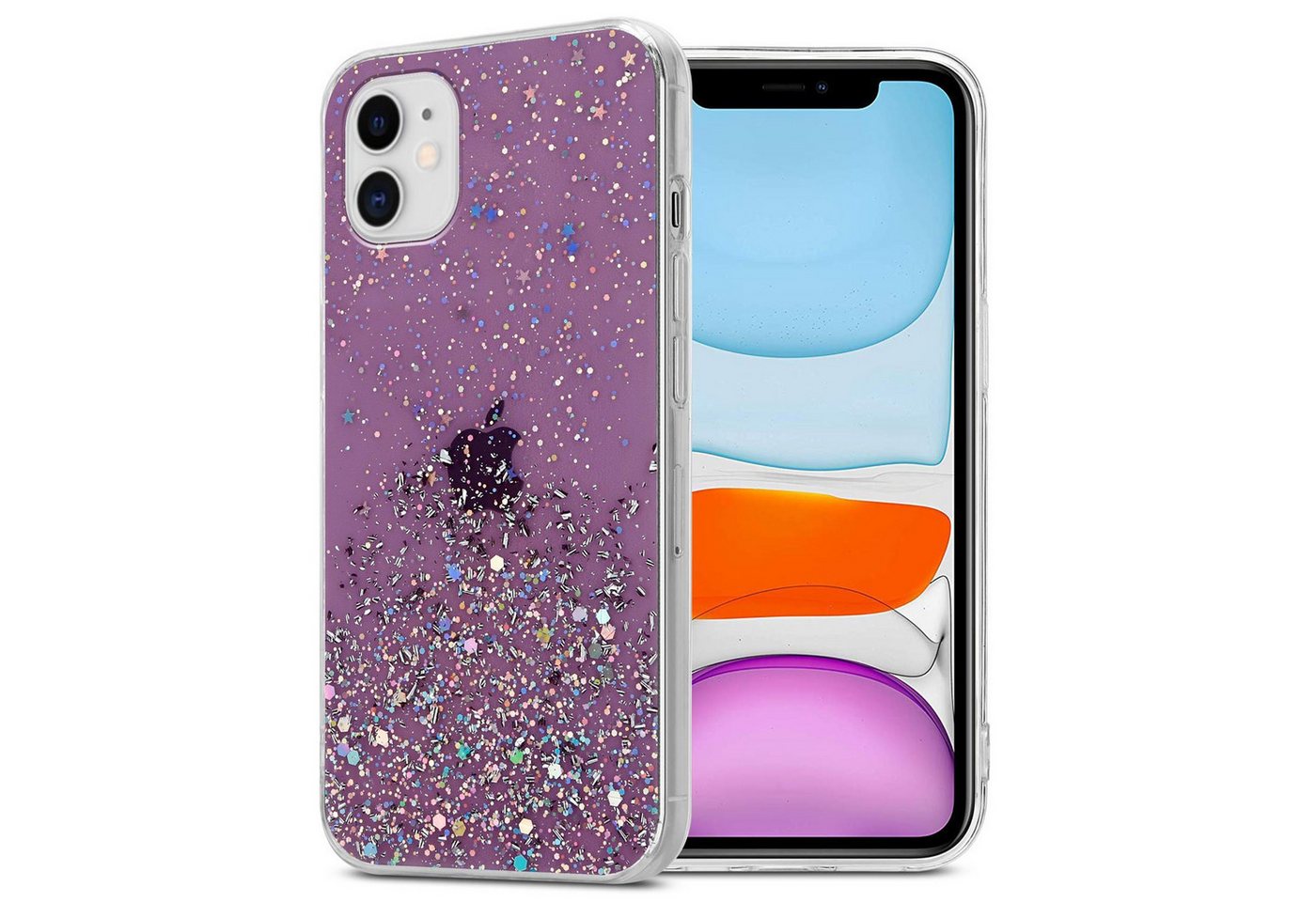 Cadorabo Handyhülle für iPhone 11 PRO Hülle Apple iPhone 11 PRO, Flexible TPU Silikon Handy Schutzhülle - Hülle - mit Glitzer Cadorabo Handyhülle für iPhone 11 PRO Hülle Apple iPhone 11 PRO, Flexible TPU Silikon Handy Schutzhülle - Hülle - mit Glitzer von Cadorabo