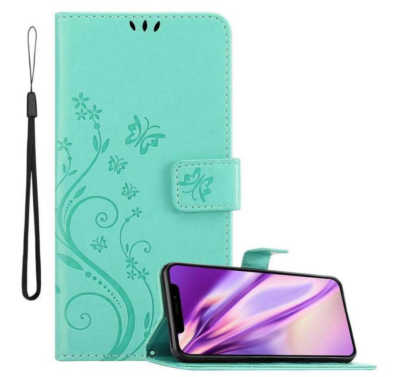 Cadorabo Handyhülle für iPhone 11 PRO MAX Hülle Apple iPhone 11 PRO MAX, Hülle Schutzhülle Blumen Flower mit Standfunktion Kartenfach Magnet von Cadorabo