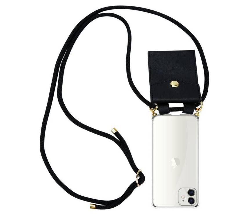 Cadorabo Handyhülle für iPhone 12 MINI Kette Apple iPhone 12 MINI, Flexible TPU Silikon Handy Schutzhülle - Hülle - mit Handykette von Cadorabo