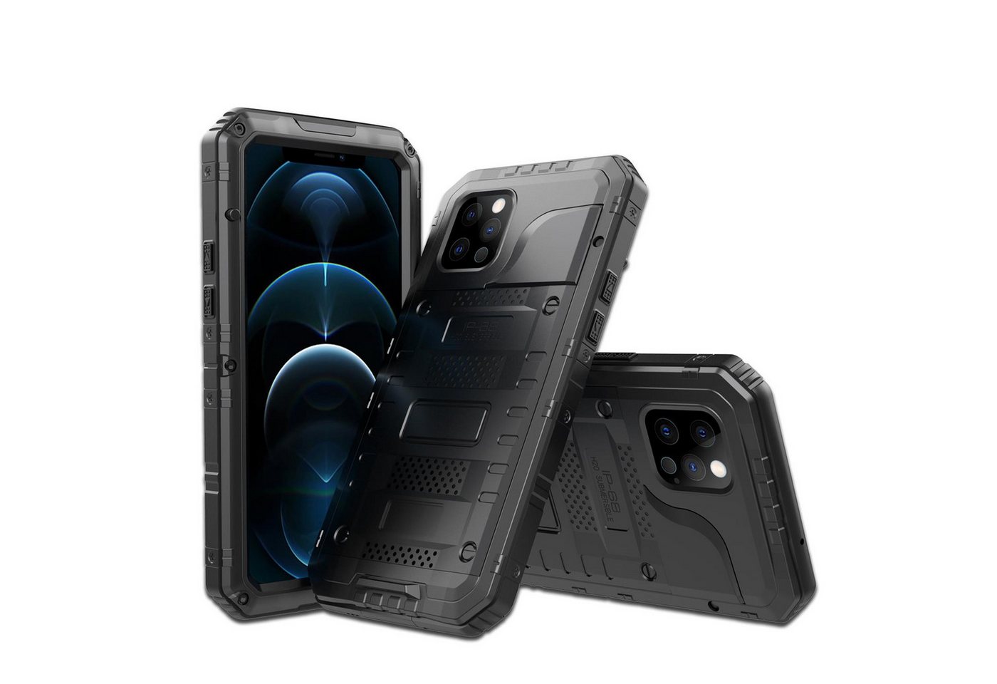 Cadorabo Handyhülle für Apple iPhone 12 PRO Hülle Apple iPhone 12 PRO, Hülle - Schutzhülle - Robuster 360° Rundumschutz mit Displayschutz Cadorabo Handyhülle für Apple iPhone 12 PRO Hülle Apple iPhone 12 PRO, Hülle - Schutzhülle - Robuster 360° Rundumschutz mit Displayschutz von Cadorabo
