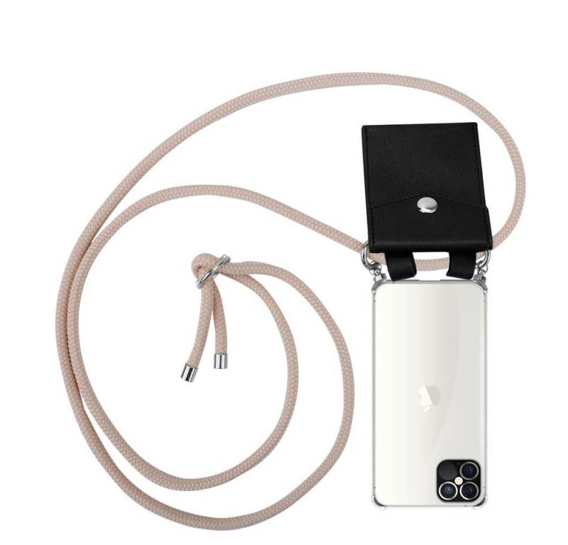 Cadorabo Handyhülle für iPhone 12 PRO MAX Kette Apple iPhone 12 PRO MAX, Flexible TPU Silikon Handy Schutzhülle - Hülle - mit Handykette von Cadorabo