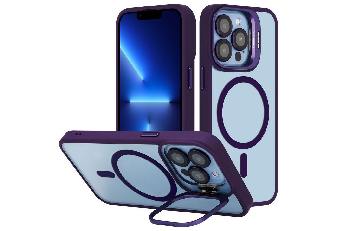 Cadorabo Handyhülle für iPhone 13 PRO Hülle Apple iPhone 13 PRO, Hülle kompatibel mit MagSafe Standfunktion inkl. Kameralinsen Schutz Cadorabo Handyhülle für iPhone 13 PRO Hülle Apple iPhone 13 PRO, Hülle kompatibel mit MagSafe Standfunktion inkl. Kameralinsen Schutz von Cadorabo