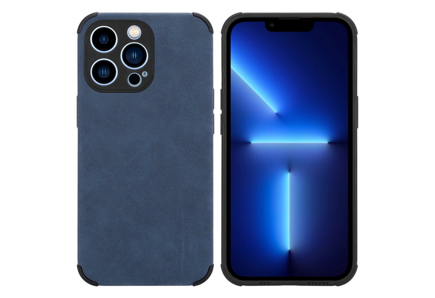 Cadorabo Handyhülle für iPhone 13 PRO Hülle Apple iPhone 13 PRO, Schutzhülle - TPU Silikon Hülle - Kunstleder-Applikation Cadorabo Handyhülle für iPhone 13 PRO Hülle Apple iPhone 13 PRO, Schutzhülle - TPU Silikon Hülle - Kunstleder-Applikation von Cadorabo