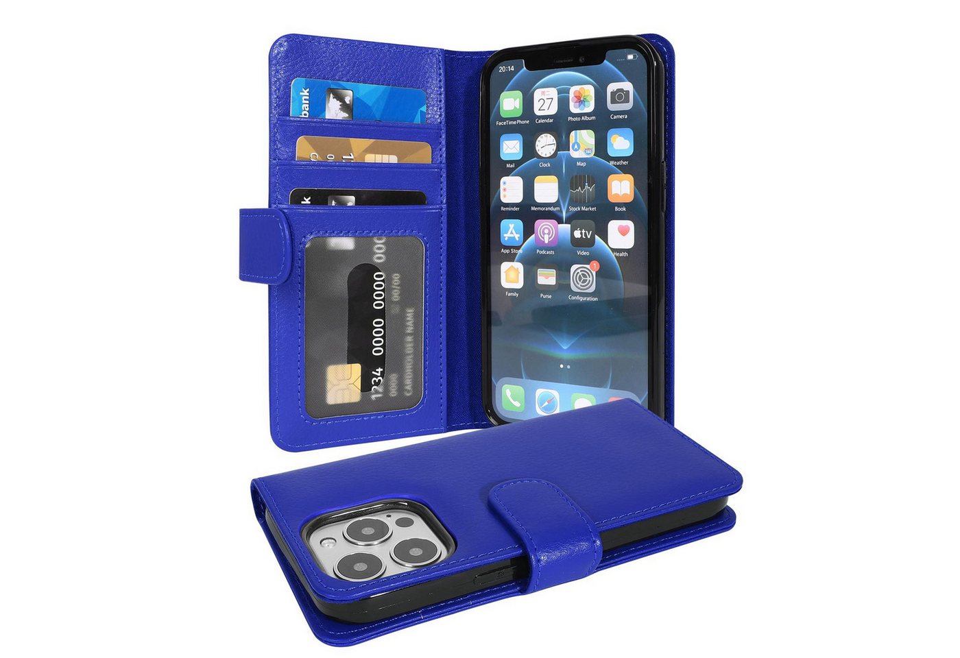Cadorabo Handyhülle für iPhone 13 PRO MAX Hülle Apple iPhone 13 PRO MAX, Klappbare Handy Schutzhülle - Hülle - mit Standfunktion und Kartenfach Cadorabo Handyhülle für iPhone 13 PRO MAX Hülle Apple iPhone 13 PRO MAX, Klappbare Handy Schutzhülle - Hülle - mit Standfunktion und Kartenfach von Cadorabo