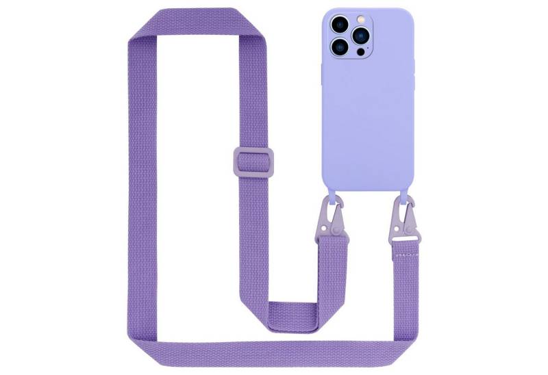 Cadorabo Handyhülle für iPhone 13 PRO MAX Kette Apple iPhone 13 PRO MAX, TPU Silikon Handy Schutzhülle - Hülle - Liquid Style - mit Handykette von Cadorabo