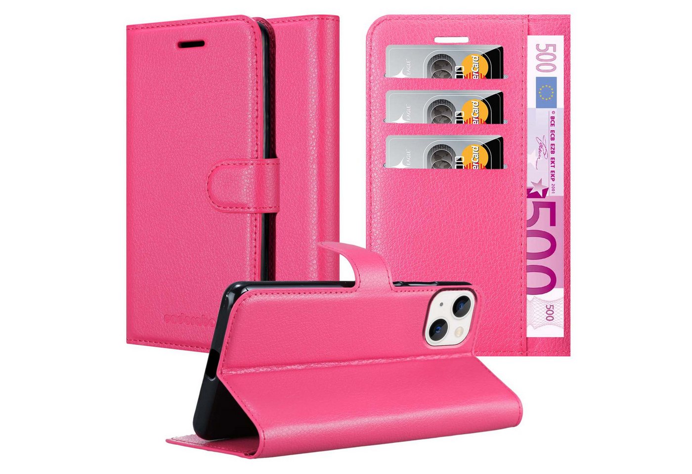 Cadorabo Handyhülle für iPhone 14 Hülle Apple iPhone 14, Hülle Schutzhülle mit Standfunktion, Kartenfach und Magnetverschluss Cadorabo Handyhülle für iPhone 14 Hülle Apple iPhone 14, Hülle Schutzhülle mit Standfunktion, Kartenfach und Magnetverschluss von Cadorabo