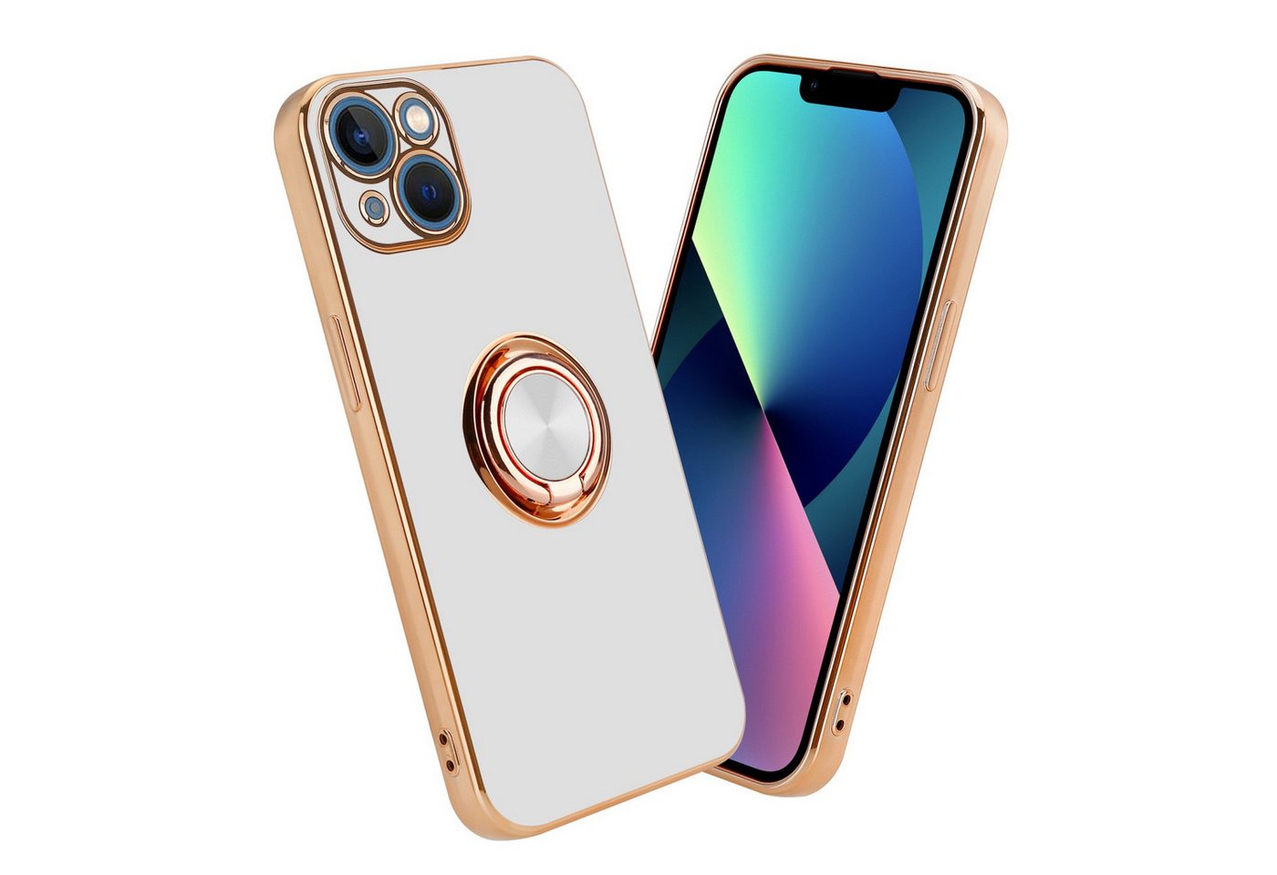 Cadorabo Handyhülle für iPhone 14 Hülle Apple iPhone 14, Schutzhülle - TPU Silikon Hülle - mit Kameraschutz und Ring Cadorabo Handyhülle für iPhone 14 Hülle Apple iPhone 14, Schutzhülle - TPU Silikon Hülle - mit Kameraschutz und Ring von Cadorabo