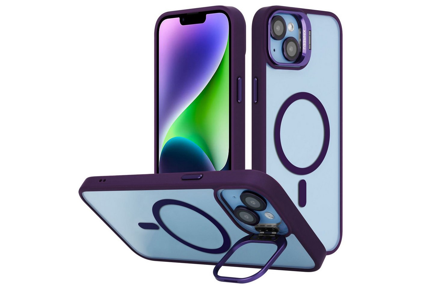 Cadorabo Handyhülle für iPhone 15 PLUS Hülle Apple iPhone 15 PLUS, Hülle kompatibel mit MagSafe Standfunktion inkl. Kameralinsen Schutz Cadorabo Handyhülle für iPhone 15 PLUS Hülle Apple iPhone 15 PLUS, Hülle kompatibel mit MagSafe Standfunktion inkl. Kameralinsen Schutz von Cadorabo