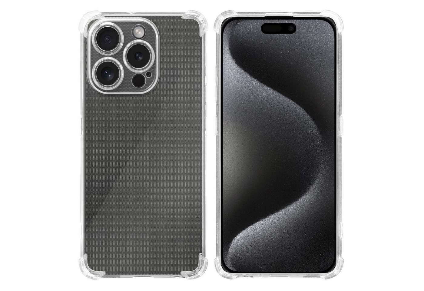 Cadorabo Handyhülle für Apple iPhone 15 PRO MAX Hülle Apple iPhone 15 PRO MAX, Hülle TPU Silikon Handy Schutzhülle Slim Transparent Case Cover Cadorabo Handyhülle für Apple iPhone 15 PRO MAX Hülle Apple iPhone 15 PRO MAX, Hülle TPU Silikon Handy Schutzhülle Slim Transparent Case Cover von Cadorabo