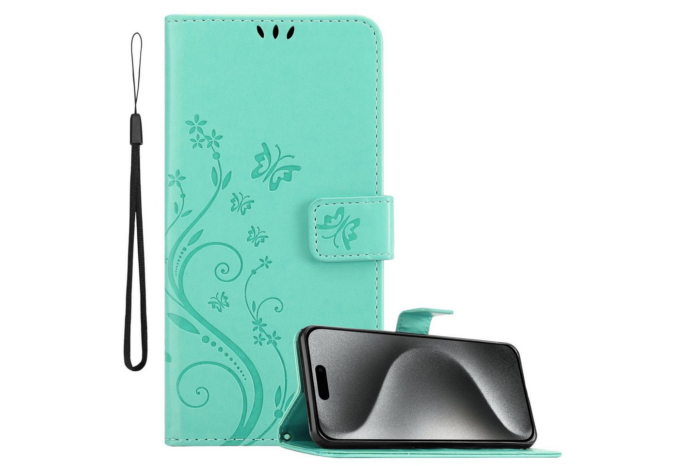 Cadorabo Handyhülle für iPhone 16 PRO MAX Hülle Apple iPhone 16 PRO MAX, Hülle Schutzhülle Blumen Flower mit Standfunktion Kartenfach Magnet Cadorabo Handyhülle für iPhone 16 PRO MAX Hülle Apple iPhone 16 PRO MAX, Hülle Schutzhülle Blumen Flower mit Standfunktion Kartenfach Magnet von Cadorabo