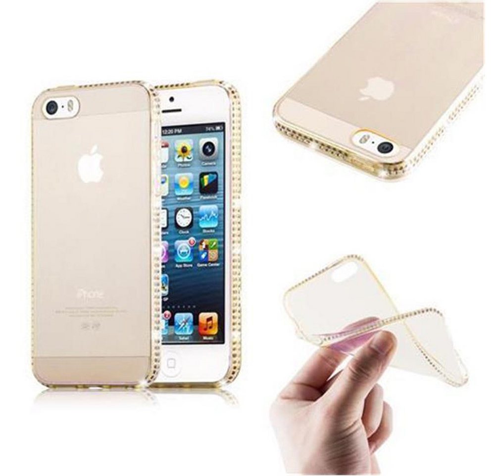 Cadorabo Handyhülle Apple iPhone 5 / 5S / SE 2016 Apple iPhone 5 / 5S / SE 2016, Flexible Ultra Slim TPU Silikon Handy Schutzhülle Back Cover Bumper von Cadorabo