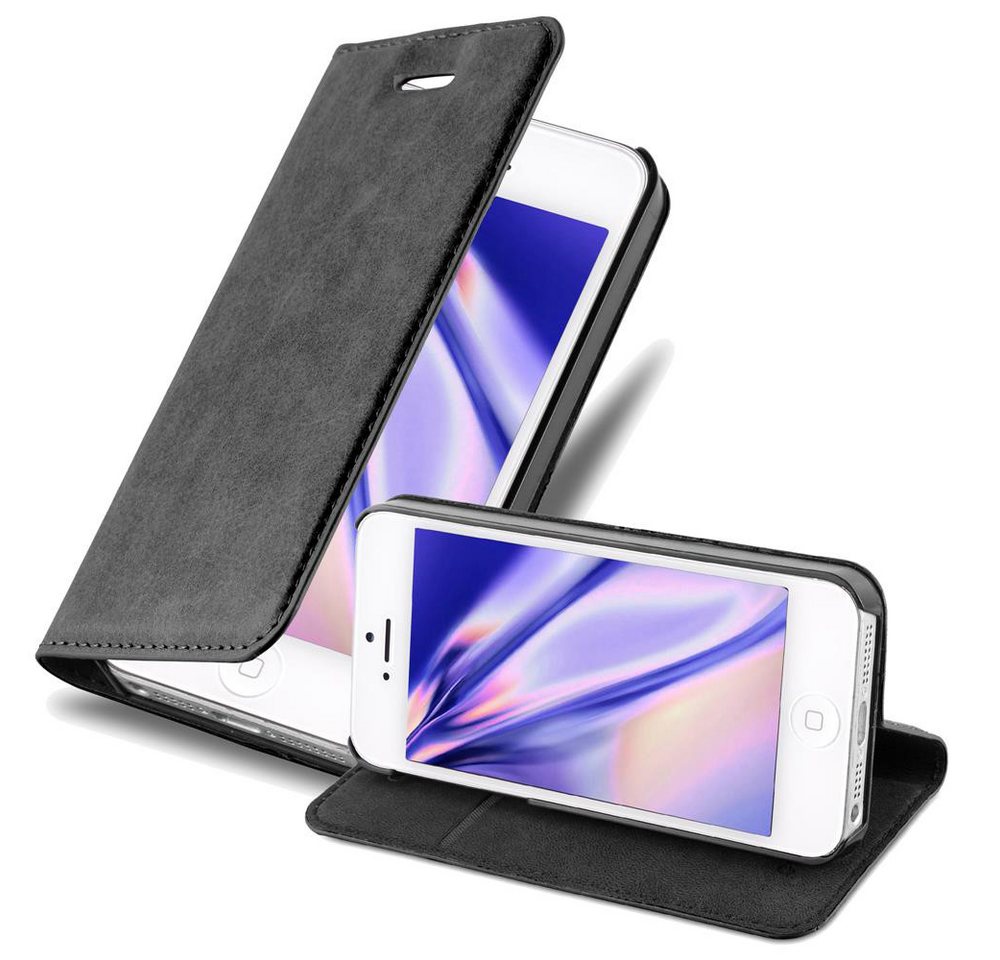 Cadorabo Handyhülle für iPhone 5 / 5S / SE 2016 Hülle Apple iPhone 5 / 5S / SE 2016, Hülle Schutzhülle mit Standfunktion, Magnetverschluss und Kartenfach Cadorabo Handyhülle für iPhone 5 / 5S / SE 2016 Hülle Apple iPhone 5 / 5S / SE 2016, Hülle Schutzhülle mit Standfunktion, Magnetverschluss und Kartenfach von Cadorabo
