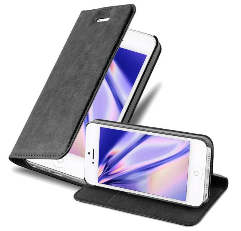 Cadorabo Handyhülle für iPhone 5 / 5S / SE 2016 Hülle Apple iPhone 5 / 5S / SE 2016, Hülle Schutzhülle mit Standfunktion, Magnetverschluss und Kartenfach von Cadorabo