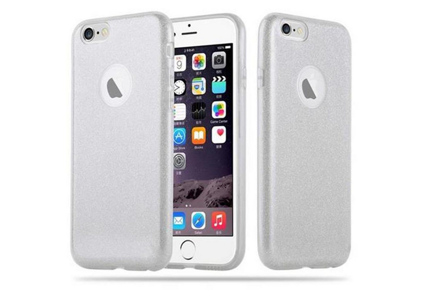 Cadorabo Handyhülle für iPhone 6 / 6S Hülle Apple iPhone 6 / 6S, Flexible TPU Silikon Handy Schutzhülle - Hülle - mit Glitzer Cadorabo Handyhülle für iPhone 6 / 6S Hülle Apple iPhone 6 / 6S, Flexible TPU Silikon Handy Schutzhülle - Hülle - mit Glitzer von Cadorabo
