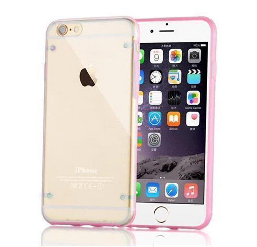 Cadorabo Handyhülle Apple iPhone 6 / 6S Apple iPhone 6 / 6S, Flexible TPU Silikon Handy Schutzhülle - Hülle - mit buntem Rand von Cadorabo