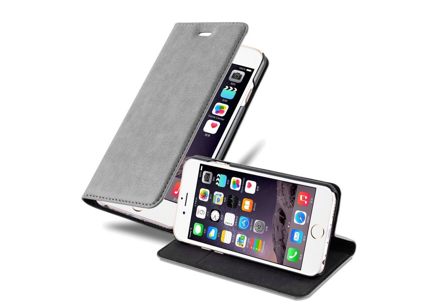 Cadorabo Handyhülle Apple iPhone 6 / 6S Apple iPhone 6 / 6S, Handy Schutzhülle, Klappbare Hülle, Kunstleder mit Magnetverschluss von Cadorabo