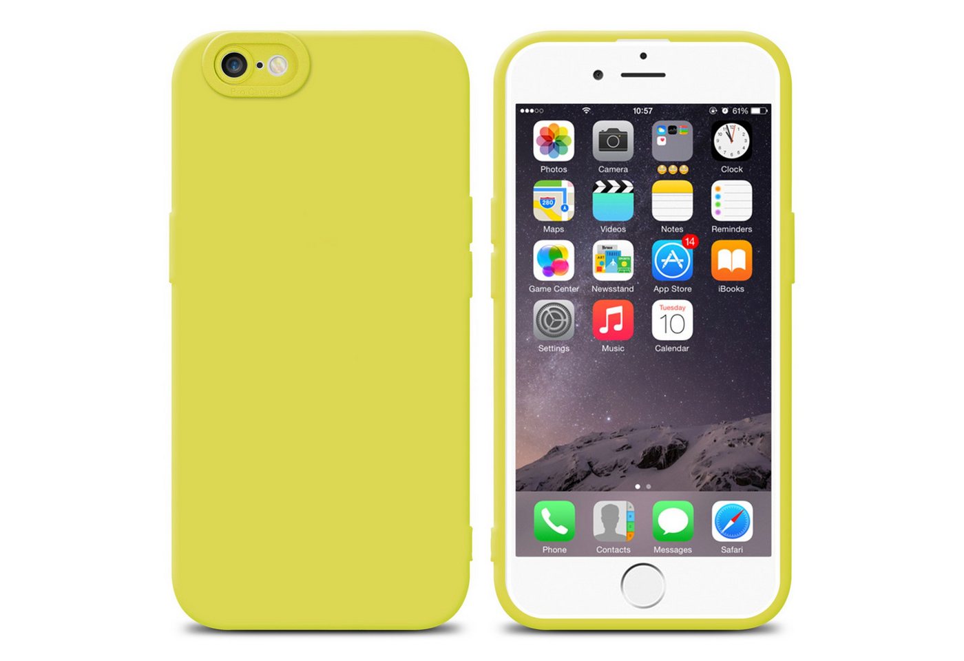 Cadorabo Handyhülle Apple iPhone 6 / 6S Apple iPhone 6 / 6S, Schutzhülle - TPU Silikon Hülle - Case - Cover von Cadorabo