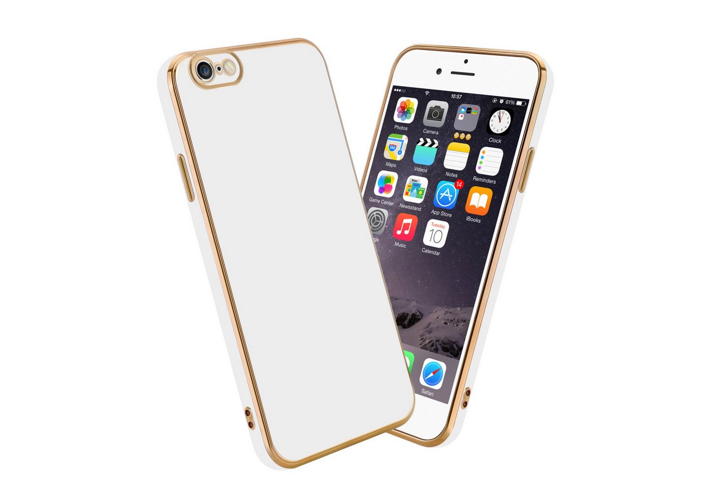 Cadorabo Handyhülle für iPhone 6 PLUS / 6S PLUS Hülle Apple iPhone 6 PLUS / 6S PLUS, Schutzhülle - TPU Silikon Hülle - mit Kameraschutz Cadorabo Handyhülle für iPhone 6 PLUS / 6S PLUS Hülle Apple iPhone 6 PLUS / 6S PLUS, Schutzhülle - TPU Silikon Hülle - mit Kameraschutz von Cadorabo