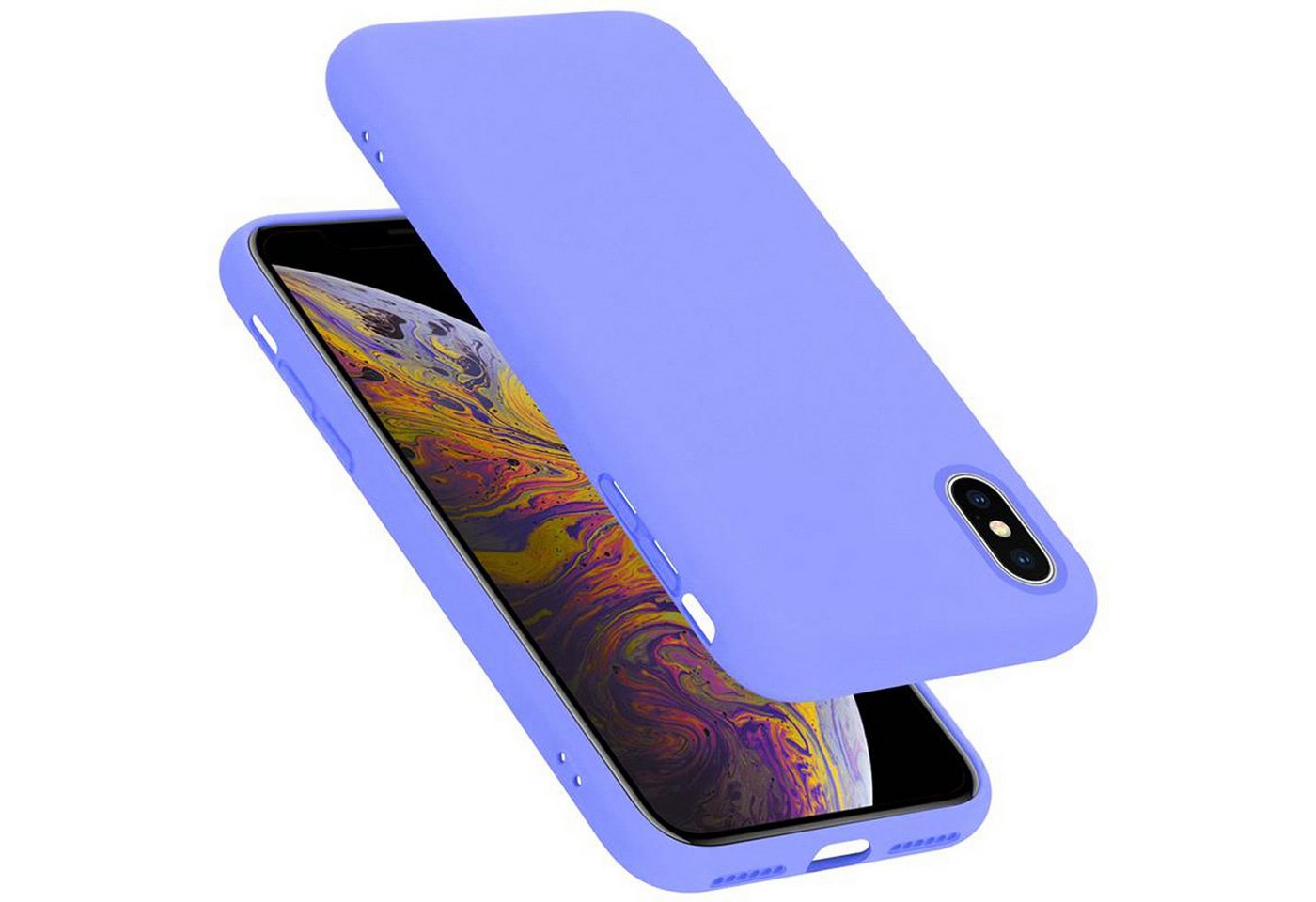 Cadorabo Handyhülle für iPhone X / XS Hülle Apple iPhone X / XS, Flexible Hülle TPU Silikon Schutzhülle Back Cover Case Cadorabo Handyhülle für iPhone X / XS Hülle Apple iPhone X / XS, Flexible Hülle TPU Silikon Schutzhülle Back Cover Case von Cadorabo