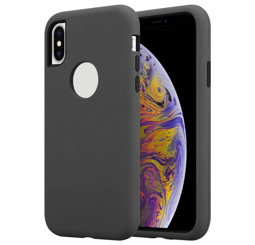 Cadorabo Handyhülle Apple iPhone X / XS Apple iPhone X / XS, Handy Schutzhülle TPU Silikon Cover Bumper - Hard Cover Hybrid Case von Cadorabo