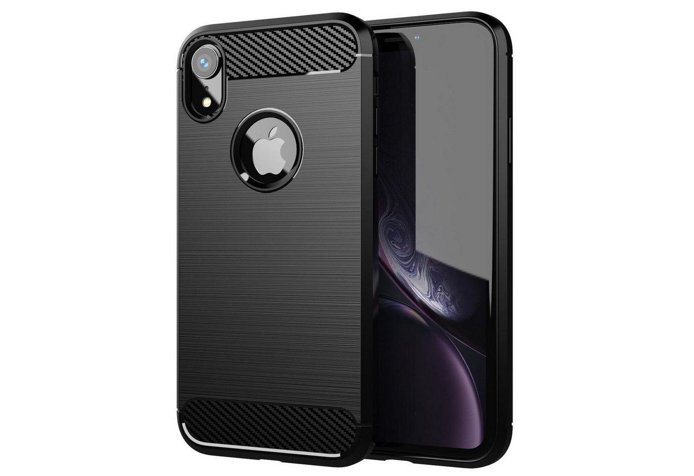 Cadorabo Handyhülle für iPhone XR Hülle Apple iPhone XR, Flexible Ultra Slim TPU Silikon Handy Schutzhülle Back Cover Bumper Cadorabo Handyhülle für iPhone XR Hülle Apple iPhone XR, Flexible Ultra Slim TPU Silikon Handy Schutzhülle Back Cover Bumper von Cadorabo